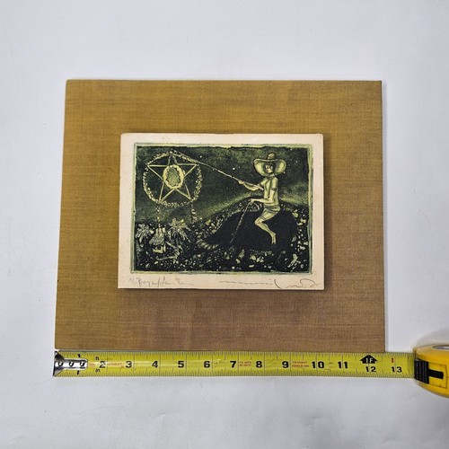 Signed vintage etching - etching, by
